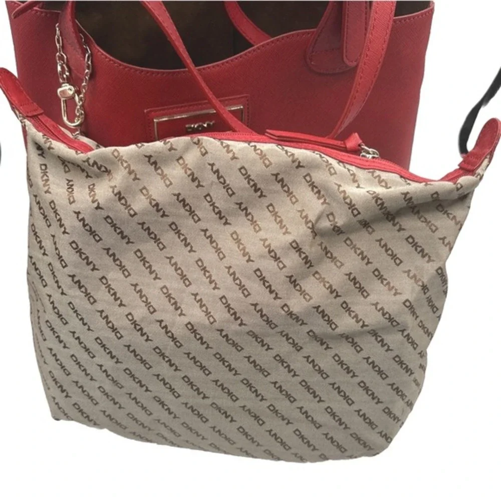 Dkny red saffiano